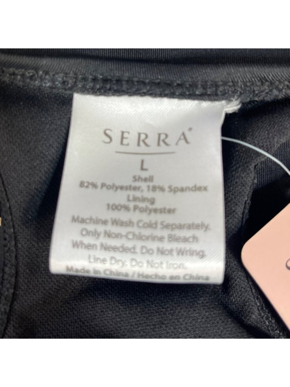 Serra One Piece Swimsuit Womens Large Black New Racerback - Picture 6 of 9